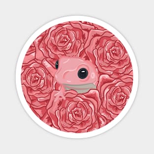 Wake Up and Smell the Froggy Roses Magnet